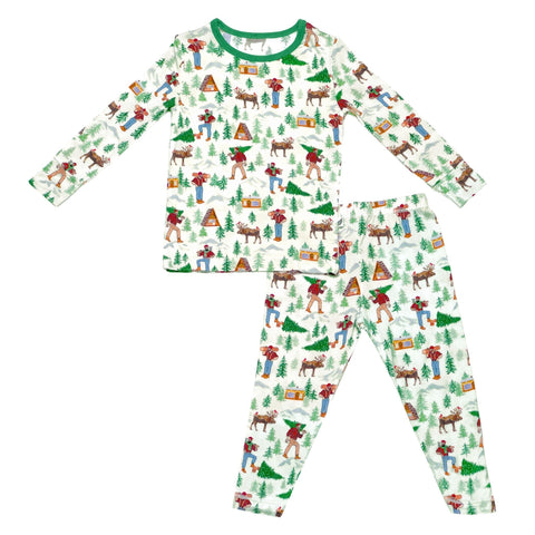 Free Birdees Long Sleeve Pajama Set - Forest Wonderland Lumberjacks - Let Them Be Little, A Baby & Children's Clothing Boutique