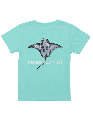 Properly Tied Short Sleeve Signature Tee - Manta Ray - Let Them Be Little, A Baby & Children's Clothing Boutique