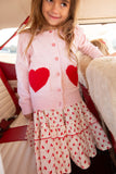Pink Chicken Pocket Sweater - Red Hearts - Let Them Be Little, A Baby & Children's Clothing Boutique