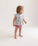 Posh Peanut Ruffled Cap Sleeve Peplum Ruffled Bummie Set - Tinsley Jane - Let Them Be Little, A Baby & Children's Clothing Boutique