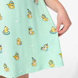 Bellabu Bear Girls Short Sleeve Dress - Rubber Ducky - Let Them Be Little, A Baby & Children's Clothing Boutique