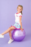 Set Athleisure Bridget Basic Tee - Pure Coconut / Rainbow - Let Them Be Little, A Baby & Children's Clothing Boutique