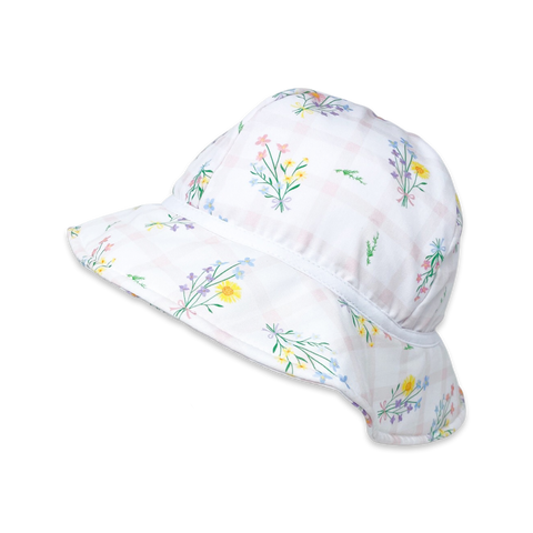 Lullaby Set Beach Bucket Hat - Wilmington Wildflower Windowpane, White PRESALE - Let Them Be Little, A Baby & Children's Clothing Boutique
