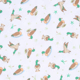 Magnolia Baby Printed Short Sleeve Front Snap Short Playsuit - Majestic Mallard - Let Them Be Little, A Baby & Children's Clothing Boutique