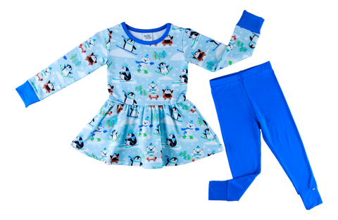 Birdie Bean Sweatshirt Peplum w/ Leggings Birdie Set - Arthur - Let Them Be Little, A Baby & Children's Clothing Boutique