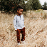 City Mouse Brushed Fleece Cargo Pant - Rust - Let Them Be Little, A Baby & Children's Clothing Boutique