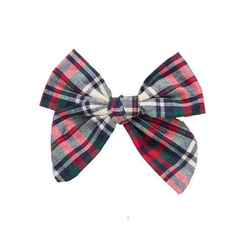 Pink Chicken Bow - Holly Tartan - Let Them Be Little, A Baby & Children's Clothing Boutique