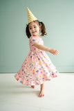 Macaron + Me Short Sleeve Ballet Twirl Dress w/ Ruffle - Birthday Sweets - Let Them Be Little, A Baby & Children's Clothing Boutique