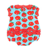 Magnolia Baby Short Sleeve Ruffle Bubble - Apples Galore - Let Them Be Little, A Baby & Children's Clothing Boutique