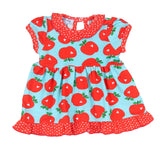 Magnolia Baby Printed Short Sleeve Toddler Dress - Apples Galore - Let Them Be Little, A Baby & Children's Clothing Boutique