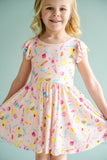 Macaron + Me Flutter Sleeve Swing Dress - Candy Shop - Let Them Be Little, A Baby & Children's Clothing Boutique