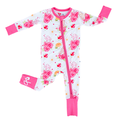 Birdie Bean Zip Romper w/ Convertible Foot - Care Bears Baby™  Blooms - Let Them Be Little, A Baby & Children's Clothing Boutique