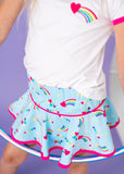 Set Athleisure Bridget Basic Tee - Pure Coconut / Rainbow - Let Them Be Little, A Baby & Children's Clothing Boutique