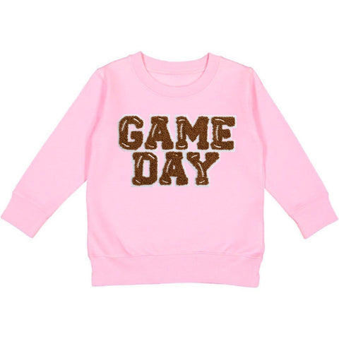Sweet Wink Long Sleeve Patch Sweatshirt - Game Day (Pink) - Let Them Be Little, A Baby & Children's Clothing Boutique