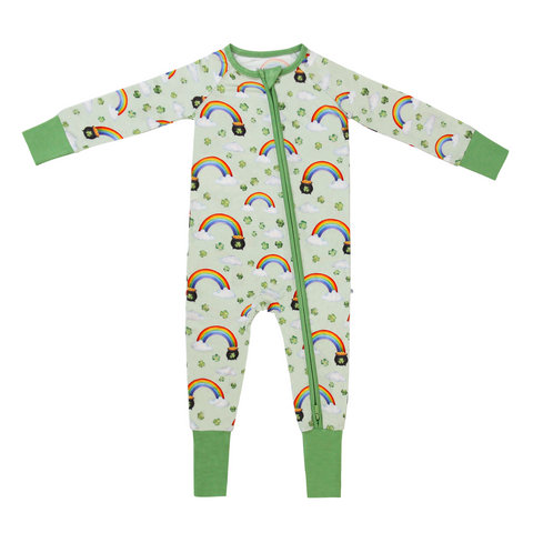 Hanlyn Collective Zip Rompsie w/ Convertible Foot - What’s the Craic? (St. Patrick’s Day) - Let Them Be Little, A Baby & Children's Clothing Boutique