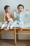 Southern Slumber Double Zipper Bamboo Sleeper - Orange Bunny - Let Them Be Little, A Baby & Children's Clothing Boutique