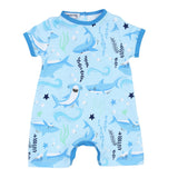 Magnolia Baby Printed Short Sleeve Short Playsuit - Shark! - Let Them Be Little, A Baby & Children's Clothing Boutique