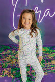 Nola Tawk Long Sleeve Organic Cotton PJ Set - Just Here For The Beads - Let Them Be Little, A Baby & Children's Clothing Boutique