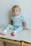 Southern Slumber Bamboo Pajama Set - Blue Bunny - Let Them Be Little, A Baby & Children's Clothing Boutique
