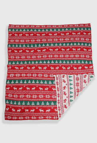 Christmas Pattern Luxury Soft Throw Blanket - Moose - Let Them Be Little, A Baby & Children's Clothing Boutique