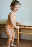 Southern Slumber Bamboo Pajama Set - Orange Bunny - Let Them Be Little, A Baby & Children's Clothing Boutique