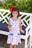 Trotter Street Kids Sleeveless Pocket Dress - Patriotic Ice Cream - Let Them Be Little, A Baby & Children's Clothing Boutique