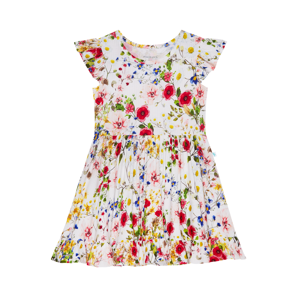 Posh Peanut Cap Sleeve Ruffled Twirl Dress Barbara Let Them Be Little, A Baby & Children's