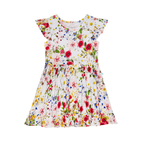 Posh Peanut Cap Sleeve Ruffled Twirl Dress - Barbara - Let Them Be Little, A Baby & Children's Clothing Boutique