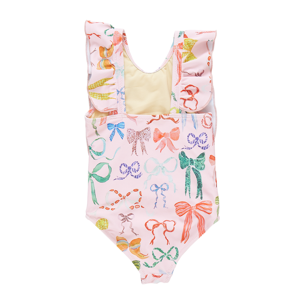 Pink Chicken Katniss Swimsuit Watercolor Bows Let Them Be Little, A Baby & Children's