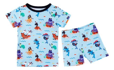 Birdie Bean Short Sleeve w/ Shorts 2 Piece PJ Set - Cooper - Let Them Be Little, A Baby & Children's Clothing Boutique
