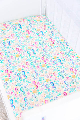 Birdie Bean Crib Sheet - Coral - Let Them Be Little, A Baby & Children's Clothing Boutique