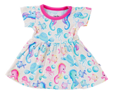 Birdie Bean Doll Dress - Coral - Let Them Be Little, A Baby & Children's Clothing Boutique