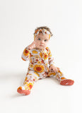 Posh Peanut Ruffled Zipper Footie - Goldie - Let Them Be Little, A Baby & Children's Clothing Boutique