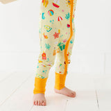 Kiki + Lulu Zip Romper w/ Convertible Foot - Beaches 'n Dreams - Let Them Be Little, A Baby & Children's Clothing Boutique