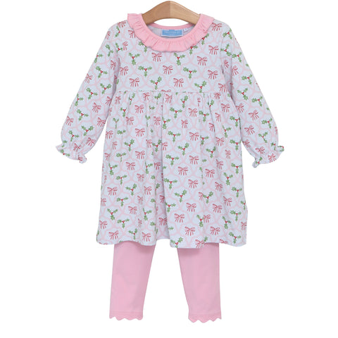 Trotter Street Kids Long Sleeve Ruffle Pants Set - Berries & Bows - Let Them Be Little, A Baby & Children's Clothing Boutique