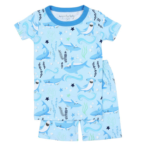 Magnolia Baby Short Sleeve w/ Shorts PJ Set - Shark!