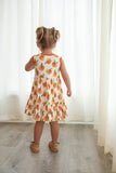 Southern Slumber Bamboo Tiered Twirl Dress with Pockets - Peaches - Let Them Be Little, A Baby & Children's Clothing Boutique