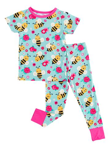 Birdie Bean Short Sleeve w/ Pants 2 Piece PJ Set - Maya - Let Them Be Little, A Baby & Children's Clothing Boutique