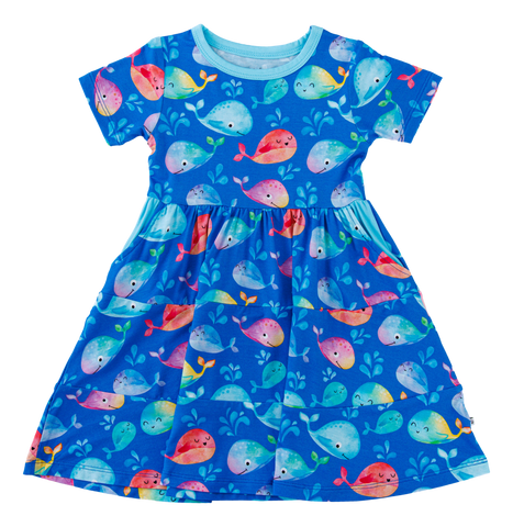Birdie Bean Short Sleeve Birdie Dress - Moby - Let Them Be Little, A Baby & Children's Clothing Boutique