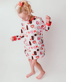 Soulbaby Long Sleeve Toddler Night Dress - Sweetheart Sprinkles - Let Them Be Little, A Baby & Children's Clothing Boutique