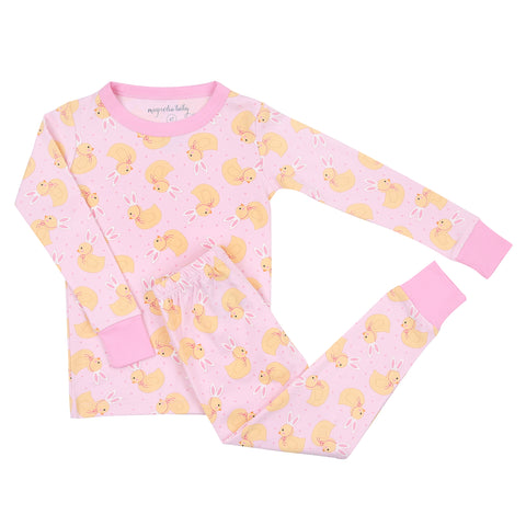 Magnolia Baby Long Sleeve PJ Set - Bunny Ears Pink - Let Them Be Little, A Baby & Children's Clothing Boutique