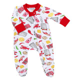 Magnolia Baby Bamboo Blend Printed Zipper Footie - Crawfish Boil - Let Them Be Little, A Baby & Children's Clothing Boutique