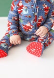 Posh Peanut Ruffled Zipper Footie - Santa Clause - Let Them Be Little, A Baby & Children's Clothing Boutique