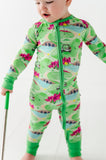 Kiki + Lulu Zip Romper w/ Convertible Foot - A Bedtime Unlike Any Other (Golf) - Let Them Be Little, A Baby & Children's Clothing Boutique