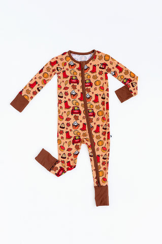 Kiki + Lulu Zip Romper w/ Convertible Foot - Autumn - Let Them Be Little, A Baby & Children's Clothing Boutique