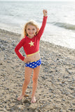 Great Pretenders 2 Piece Superhero Swimsuit - Wonder Girl - Let Them Be Little, A Baby & Children's Clothing Boutique