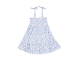 Angel Dear Tie Strap Smocked Sundress - Blue Calico Floral - Let Them Be Little, A Baby & Children's Clothing Boutique