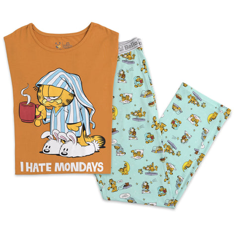 Bellabu Bear Men's Short Sleeve w/ Pants PJ Set - Garfield Lazy Mondays - Let Them Be Little, A Baby & Children's Clothing Boutique
