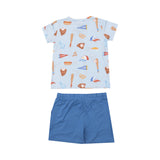 Angel Dear Crew Neck Tee & Short Set - Baseball - Let Them Be Little, A Baby & Children's Clothing Boutique