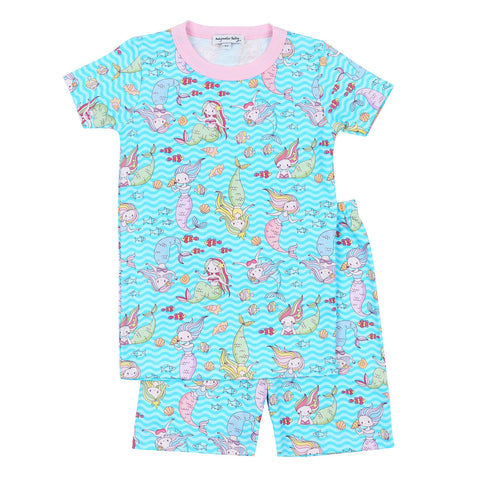 Magnolia Baby Short Sleeve w/ Shorts PJ Set - Mermazing! - Let Them Be Little, A Baby & Children's Clothing Boutique